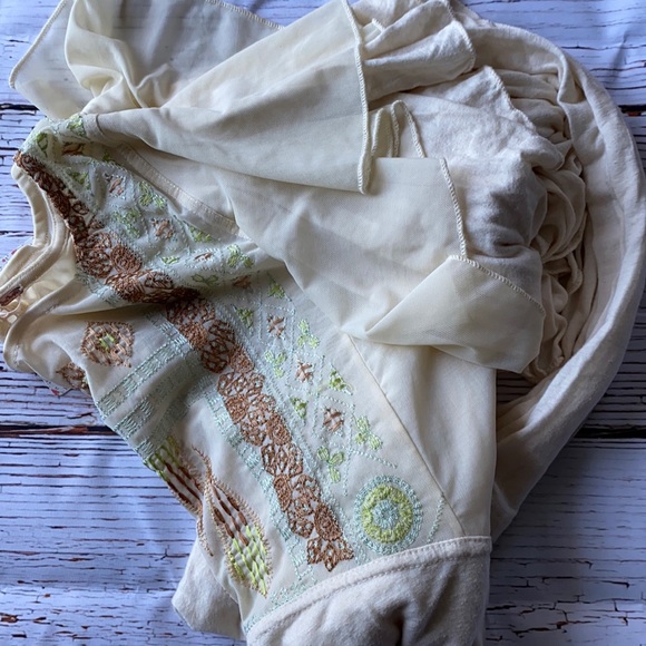 FREE PEOPLE NWT boho embroidered long sleeve - Picture 7 of 10